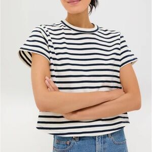 Tuckernuck Striped Navy and White Striped Parker Tee